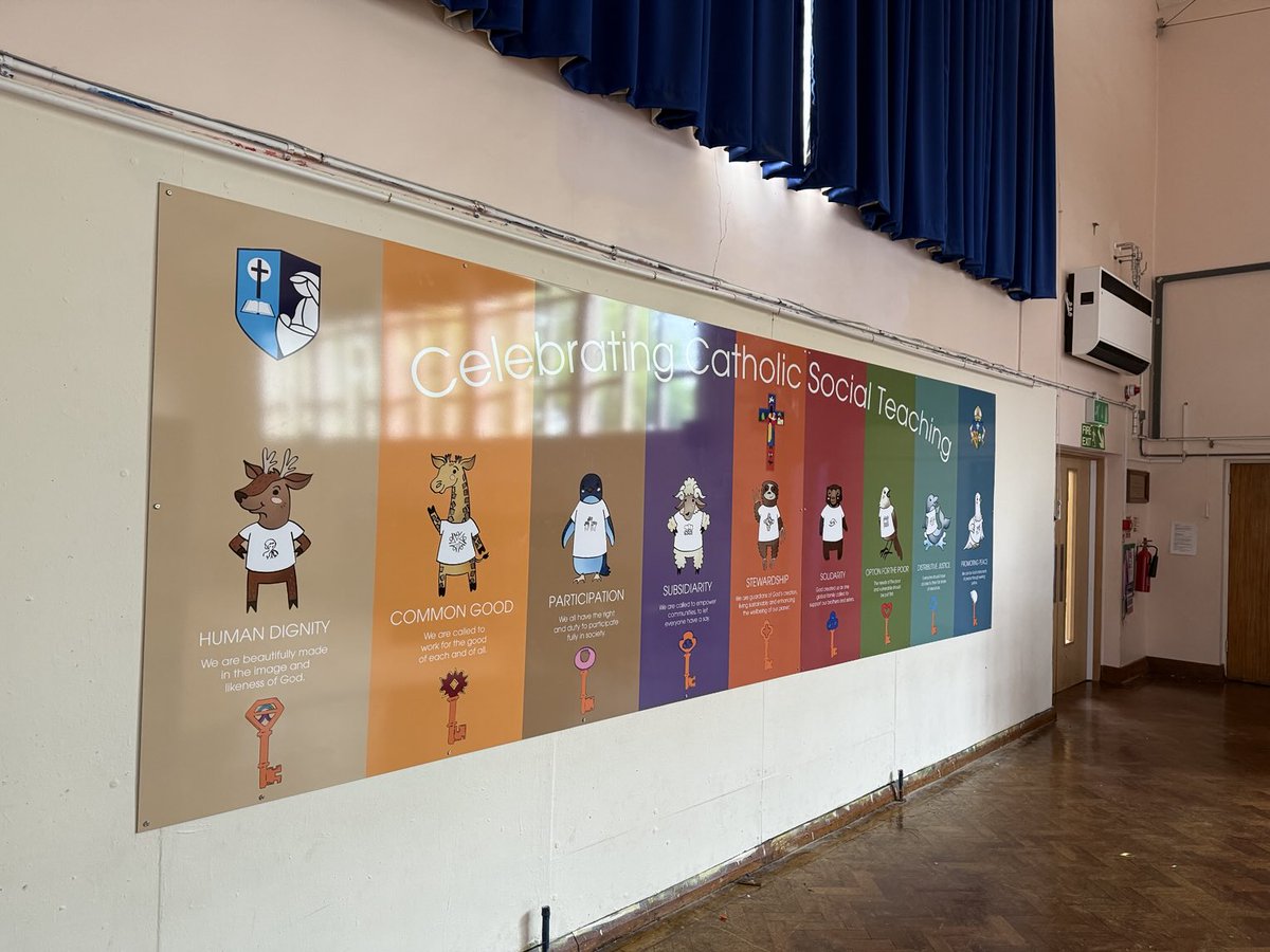 School Signs (@schoolsignscouk) on Twitter photo A wonderful new hall wall design celebrating #catholicsocialteaching principles at St Mary’s Catholic School <a href="/RC_Southwark/">Archdiocese of Southwark</a> <a href="/SuttonCouncil/">Sutton Council</a>
This is one of our approved designs and is personalised with school and federation logos. See more at schoolsigns.co.uk A wonderful new hall wall design celebrating #catholicsocialteaching principles at St Mary’s Catholic School <a href="/RC_Southwark/">Archdiocese of Southwark</a> <a href="/SuttonCouncil/">Sutton Council</a>
This is one of our approved designs and is personalised with school and federation logos. See more at schoolsigns.co.uk