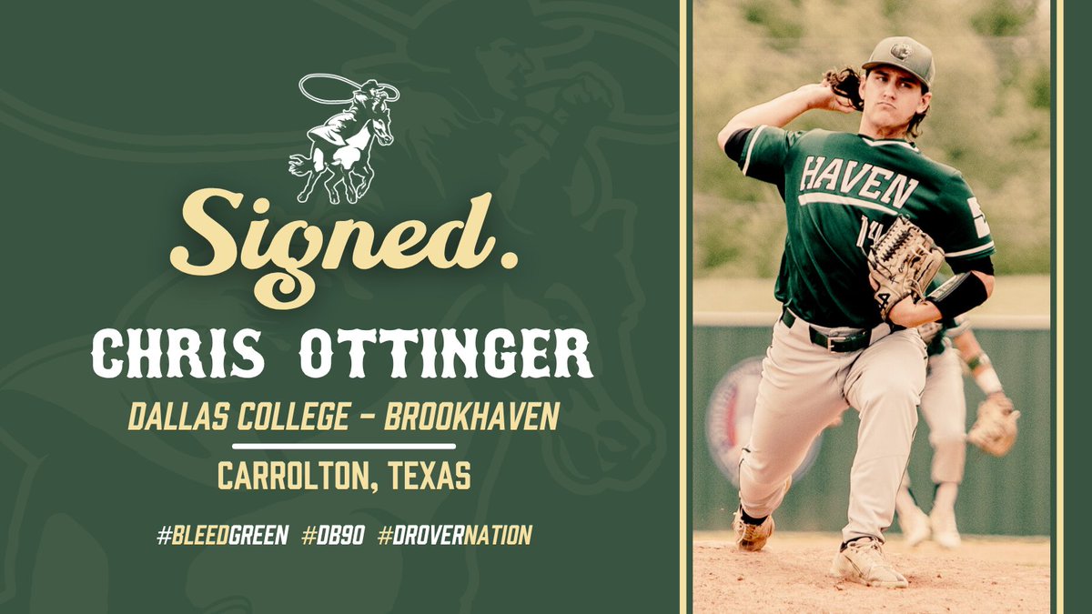 DroverBaseball's tweet image. We're excited to officially welcome Right-Handed Pitcher - Chris Ottinger (Carrolton, TX) to the Drovers Family!
#DroverNation🏇 x #BleedGreen
@ChrisOttinger9 | #DB90