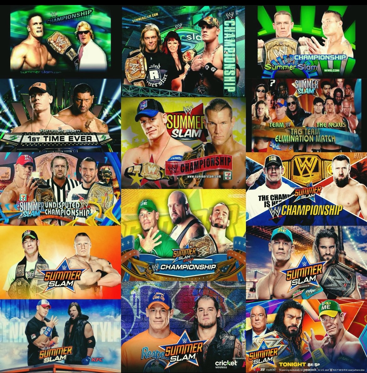 #ثريد 
.
.
افضل 7 نزالات لجون سينا في سمر سلام
.
جميع مشاركاته 14 نزال والمشاركه 15 على الابواب

قبل مانبدا صلو عالنبي ولاتنسون الفولو ياحبايب 💙

(التقييمات على رأيي)