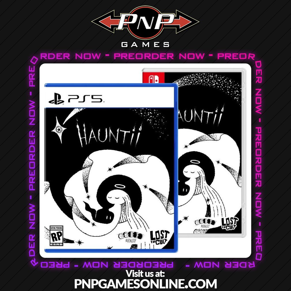 PNPGames's tweet image. From @lostincult - Hauntii is now available for #Preorder at PNP Games!
pnpgamesonline.com/?s=Hauntii&pos…
PS5/SWITCH $49.99 CAD (~$36.50 USD)
Release TBA 2025
SHOP PNPGAMESONLINE.COM!
Orders exceeding $65 CAD / ~$48 USD SHIP FREE within 🇨🇦 #Canada / USA!
#VideoGames #GamingDeals 🎮