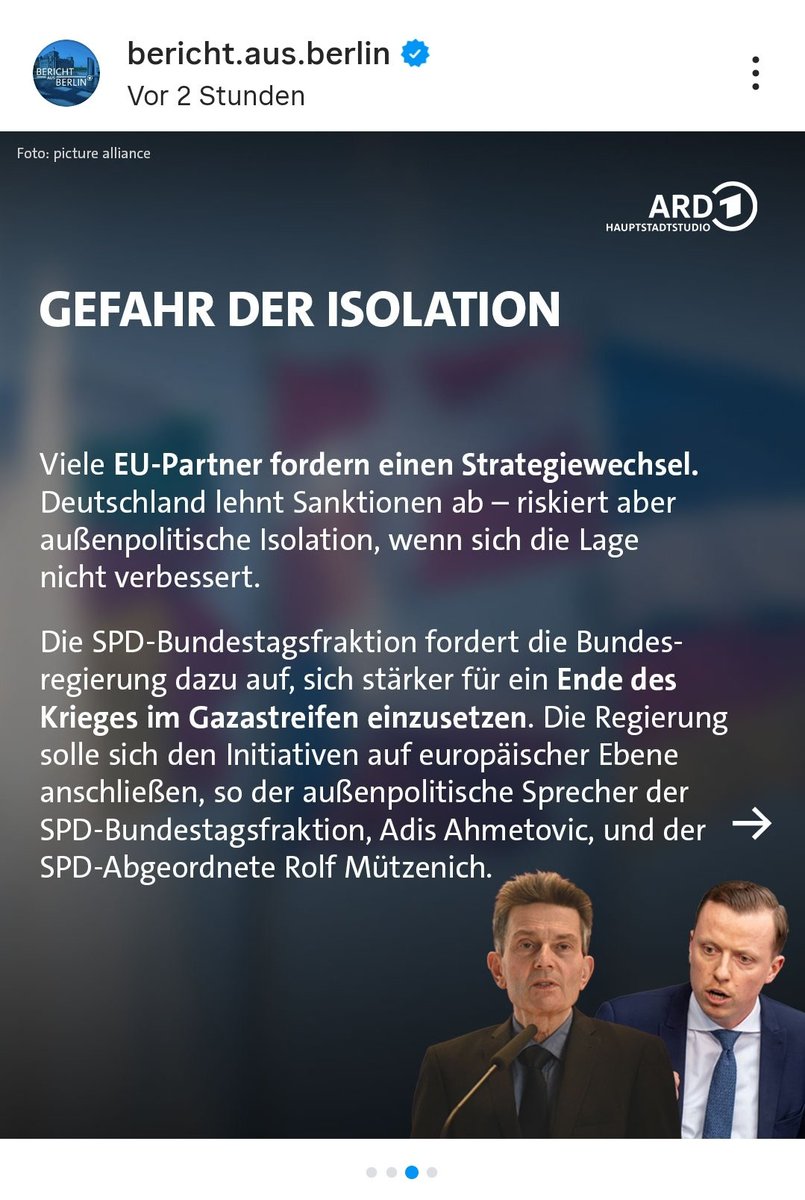 JoergMGehrke's tweet image. Der @ARD_BaB schreibt bei Insta dramatisch von "Deutschlands Sonderweg" und "Gefahr der Isolation", obwohl auch einige weitere EU-Staaten die Erklärung zu Gaza nicht unterzeichnet haben. Ist das noch Journalismus oder Aktivismus, um medial Druck auf die Bundesregierung auszuüben?