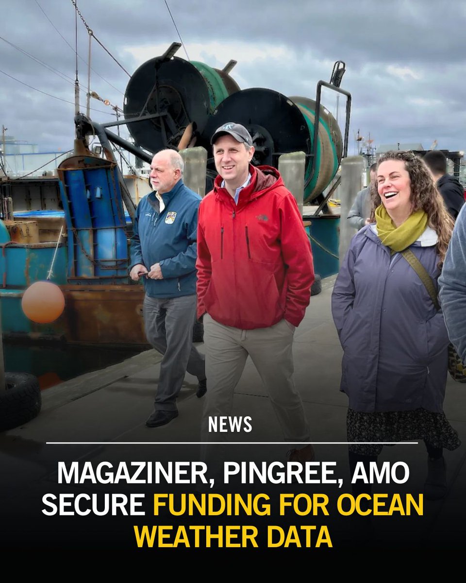 Congressman Seth Magaziner (@rep_magaziner) on Twitter photo 🚨NEW: After <a href="/chelliepingree/">Congresswoman Chellie Pingree 🇺🇸🇺🇦</a>, <a href="/RepGabeAmo/">Congressman Gabe Amo</a> & my advocacy, NOAA’s IOOS program is getting funds to monitor ocean weather, support marine rescues, and give fishermen the data they need to do their jobs.
The restoration of this funding is a win for coastal states & the blue economy. 🚨NEW: After <a href="/chelliepingree/">Congresswoman Chellie Pingree 🇺🇸🇺🇦</a>, <a href="/RepGabeAmo/">Congressman Gabe Amo</a> & my advocacy, NOAA’s IOOS program is getting funds to monitor ocean weather, support marine rescues, and give fishermen the data they need to do their jobs.
The restoration of this funding is a win for coastal states & the blue economy.