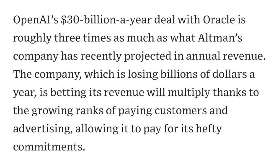amitisinvesting's tweet image. REMEMBER THAT COMPANY ORACLE DISCLOSED 2 WEEKS AGO THAT WOULD PAY THEM $30B A YEAR STARTING IN 2028?
well, that company is OpenAI
4.5 GW datacenter
AI buildout is not slowing down 🚀
$NVDA $ORCL