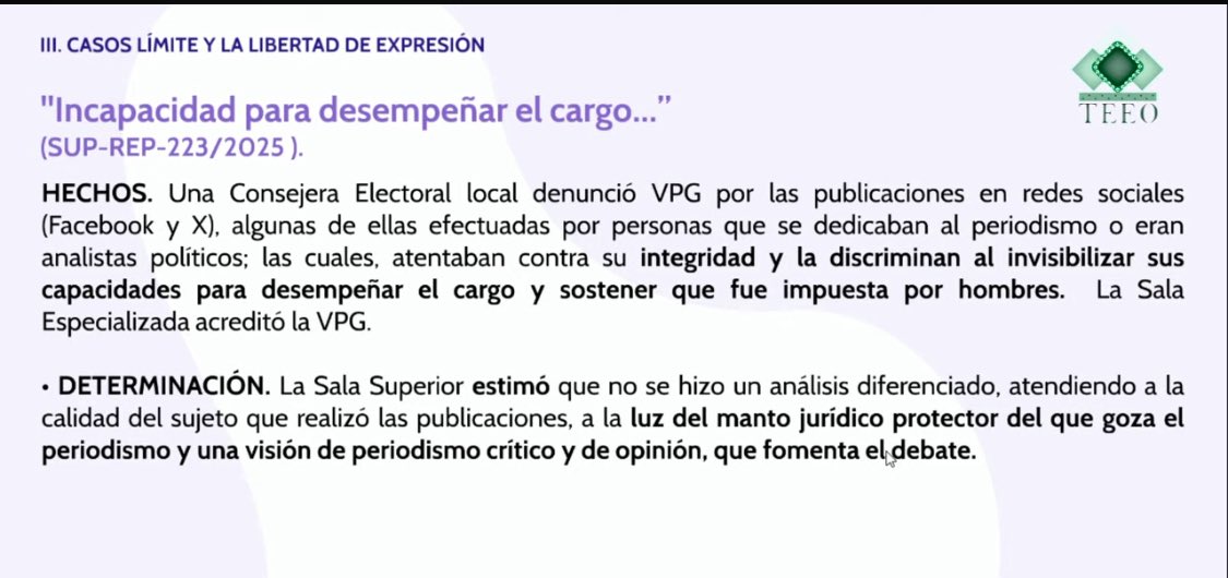 Rogelio Campos (@camposrogelio) on Twitter photo Magnífica conferencia del magistrado <a href="/fdelamatap/">Felipe de la Mata Pizaña</a> sobre Violencia Política de Género, con análisis de casos emblemáticos. Cerró con el caso en el que fui denunciado por la titular del <a href="/iepcjalisco/">IEPC Jalisco</a> y posteriormente absuelto por la Sala Superior.
youtube.com/live/IPxI-RJWI… Magnífica conferencia del magistrado <a href="/fdelamatap/">Felipe de la Mata Pizaña</a> sobre Violencia Política de Género, con análisis de casos emblemáticos. Cerró con el caso en el que fui denunciado por la titular del <a href="/iepcjalisco/">IEPC Jalisco</a> y posteriormente absuelto por la Sala Superior.
youtube.com/live/IPxI-RJWI…