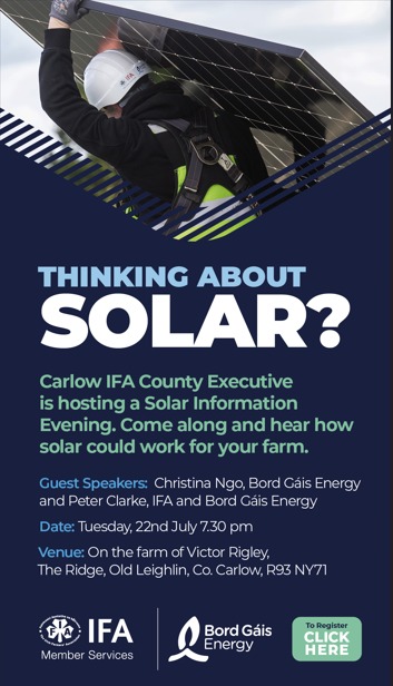 JacWhelanFagan's tweet image. Set up almost complete here at the Ridge outside Old Leighlin in Co.Carlow. Our solar roadshow continues tonight for farmers in Carlow, Kilkenny and Laois @IFAmedia @BrendanHickey20 @gormanifa @AliceDoyleIFA @PaulOBrien2020 @WilliamD_IFA @BordGaisEnergy