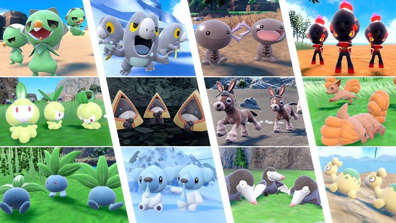 CodeMasca's tweet image. 🔴🟣 Apparitions massives sur #PokemonEcarlate &amp;amp; #PokemonViolet !

📅 Du 23 au 03 Août 2025
➡️ Première vague événementielle / 4 !
🌱 Pimito, Chlorobulbe, Mystherbe 

✨ TOUS Boosté Shiny