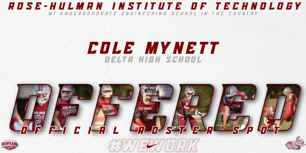 Thankful to receive my first offer to play college football from Rose-Hulman! <a href="/CoachZachMetz/">Zach Metz</a> <a href="/CoachBLynch/">Billy Lynch</a>