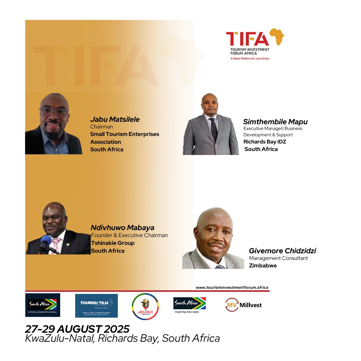 Join <a href="/simthembile/">Simthembile Mapu</a>  <a href="/JabuMatsil85010/">Jabu Matsilele</a>  <a href="/TshinakahoV/">Ndivhuwo Mabaya (General)</a>  @GivemoreChidzidzi <a href="/zazi_onezsm/">Xiaxiahn Zasha Vaccalluzzo</a> at #TIFA2025 to learn about funding, skills, and ecosystem design for small tourism enterprises in Africa!
#SMEs #TourismInvestment

Register Now - tourisminvestmentforum.africa