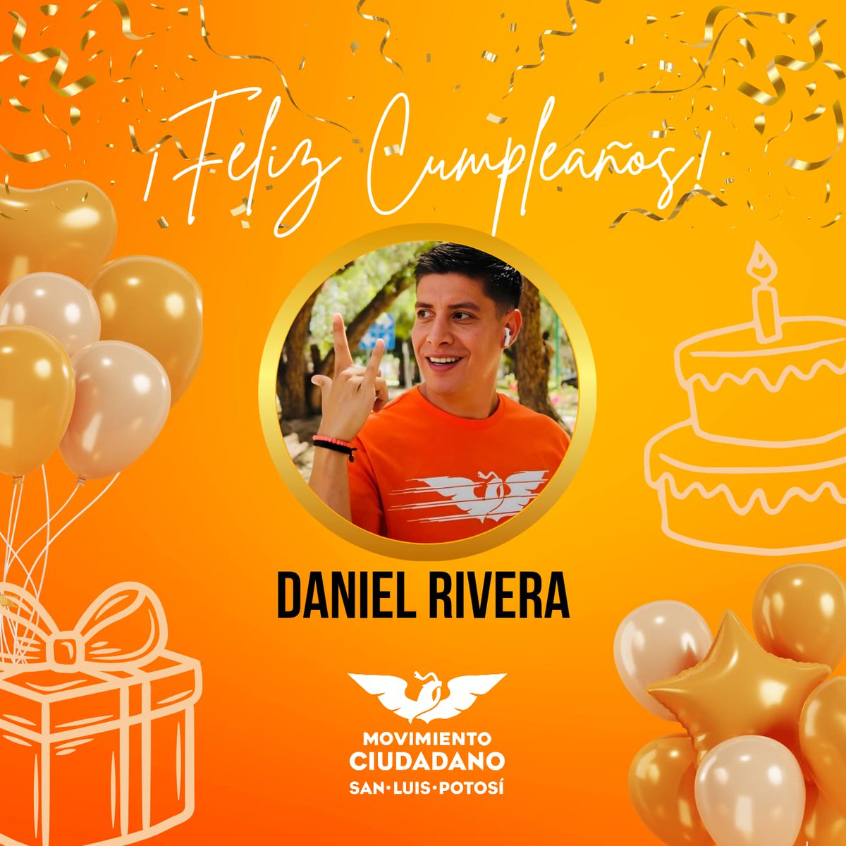 🎉 ¡Feliz cumpleaños, Daniel Rivera!

En Movimiento Ciudadano San Luis Potosí celebramos con mucho cariño nuestro líderazgo y compañero que ha sido pieza clave en cada paso que damos como equipo.
Gracias por ser parte esencial de esta causa colectiva.¡Que sea un gran año para ti!