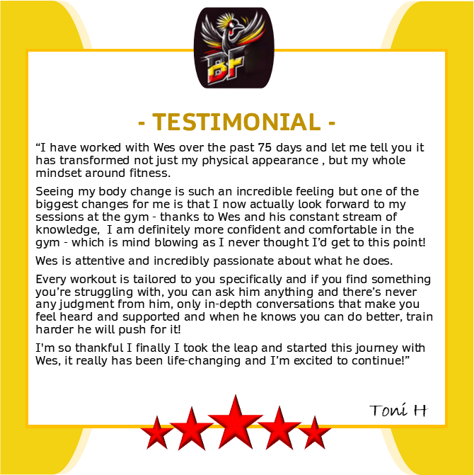 BuzigaFitness's tweet image. Buziga Fitness by Wesley 

#Testimonial #PT #OnlinePT #Goals #gym #fitnesshelp #fitness