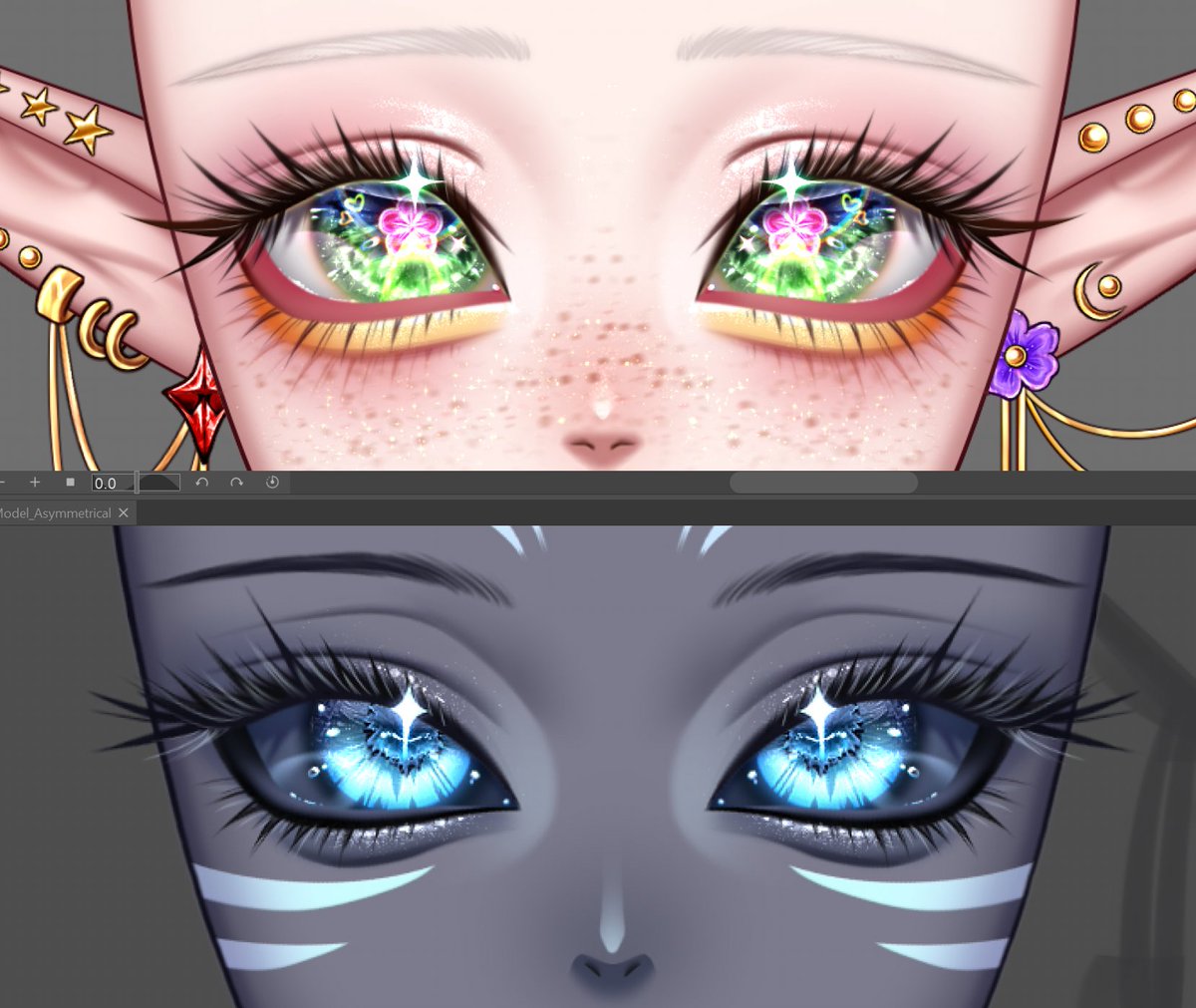 linori_nguyen's tweet image. Do we liek my Vtuber babies' eyes ๐๐โจโจโจ~?
| Top @/cozyastral | Bottom @/Mossyfoxx |