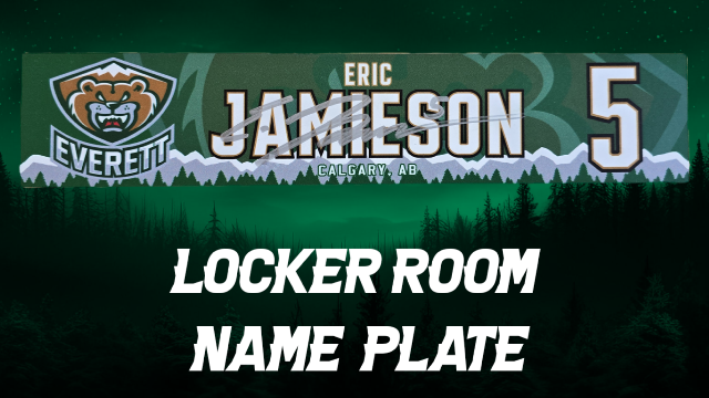 Items up for this week's Dash auction, including Jesse Heslop signed helmet and <a href="/NHLFlames/">Calgary Flames</a> prospect Eric Jamieson's signed namebar!

🛒: fans.winwithdash.com/team/everettsi…