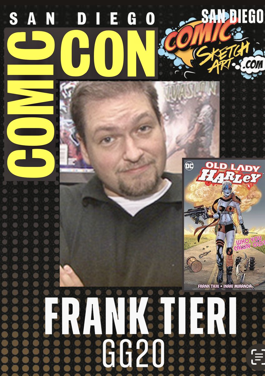 FrankTieri's tweet image. Here ya go, kids… FT’s #SDCC sched! I’ll be at table GG20 with @ComicSketchArt 7/24-7/27! Also 7/24 doing a GODZILLA signing with @IDWPublishing from 2-3 (#2729)! And expect a couple of BIG announcements from me— one from @Marvel… & one from… hmm 🤔. Stay tuned, Frankoholics!