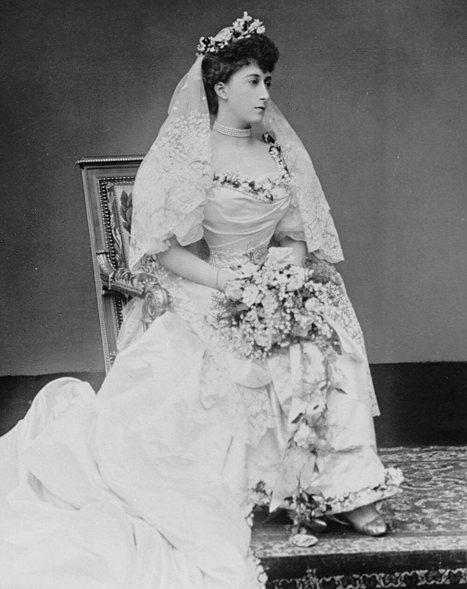 oldroyalty1's tweet image. Princess Maud of Wales in her wedding dress, 1896