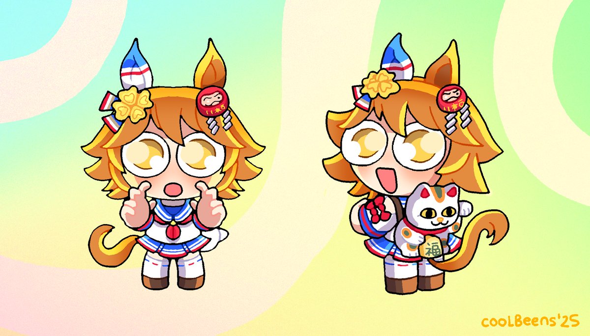 coolbeens's tweet image. shes too cuute i luv her and her fortunes 🔮 one of my fav horses rn!! #umamusume #matikanefukukitaru