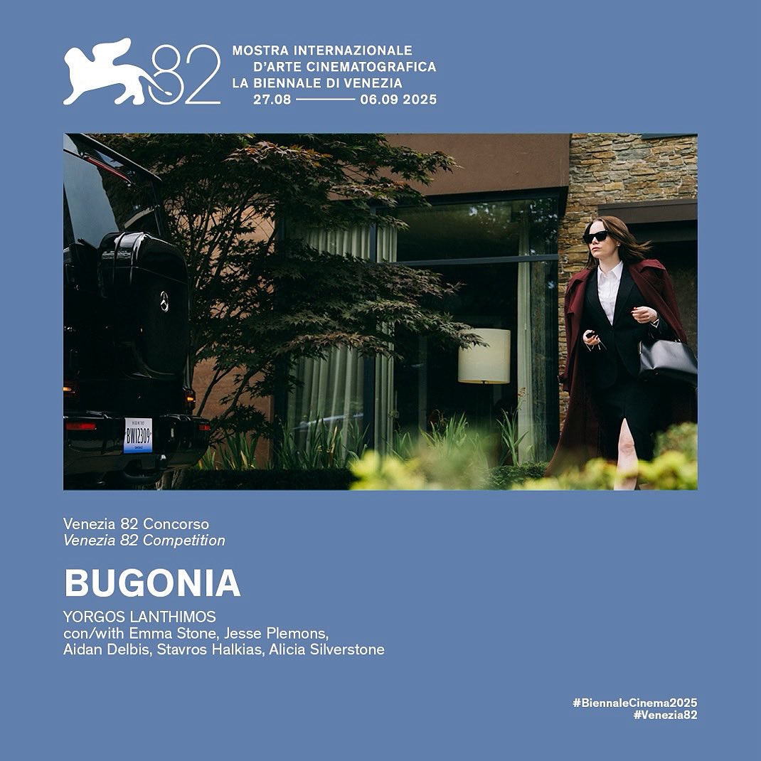 BUGONIA, un film di Yorgos Lanthimos con Emma Stone e Jesse Plemons. In concorso nella selezione ufficiale della Mostra Internazionale d’Arte Cinematografica di Venezia. 
#BugoniaIlFIlm #Venezia82
