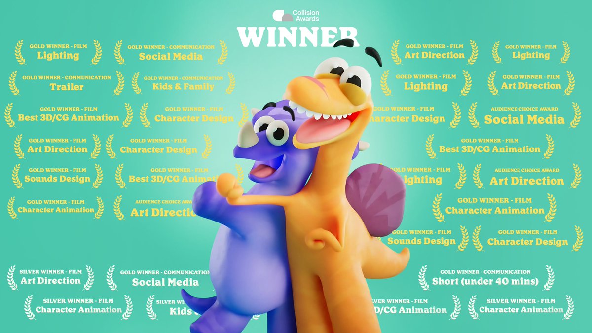 Claynosaurz's tweet image. WE DOMINATED. Claynosaurz has achieved 28 wins at the Collision Awards this year!
• 13 Gold Awards
• 15 Silver Awards
3 additional awards were also chosen by the audience!
Another major win for Web3! Huge thanks to the Clayno community and all who took part.