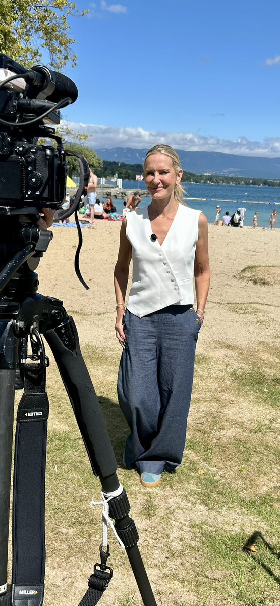 SkyJacquie's tweet image. Match day @WEURO2025 will @Lionesses make it 3 major finals in a row or will Italy make it for the first time since 97 - @SkyNews live from Lake Geneva Le Petit Plage this morning & from the Stadium tonight with @RobHarris & England fans 🏴🇮🇹
