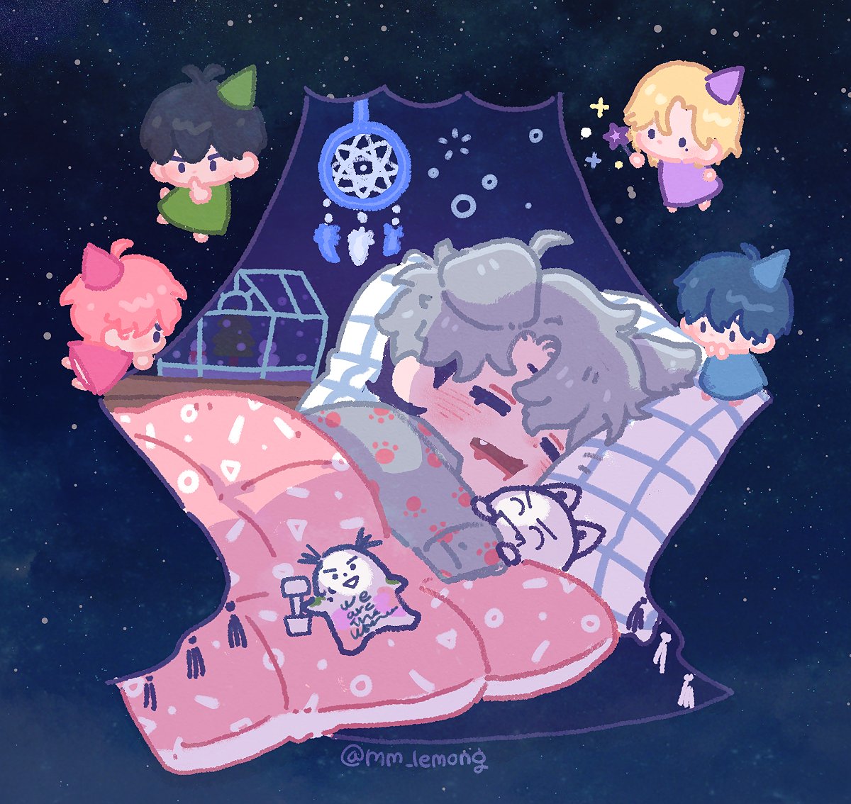 mm_lemong's tweet image. 아무 꿈도 꾸지 말고 푹 자기를😴😴