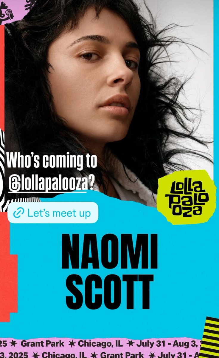 NaomiScottHive's tweet image. 🚨NEW IG STORY
"Who's coming to @lollapalooza?
Let's meet up: naomiscott.os.fan/lollameet"
instagram.com/stories/naomig…
