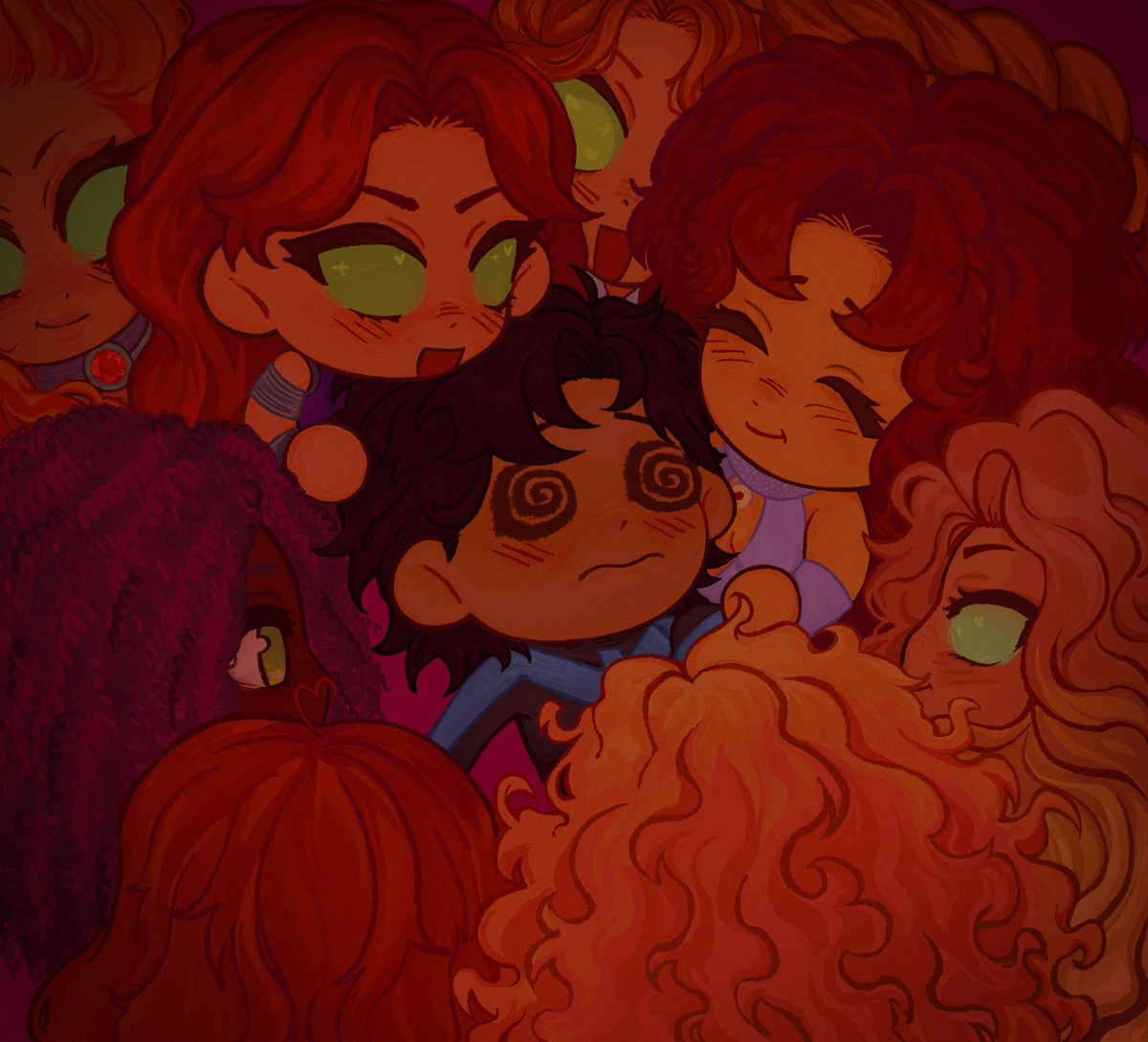 tguynightwing's tweet image. π΅βπ«π©· #starfire #nightwing #dickkory