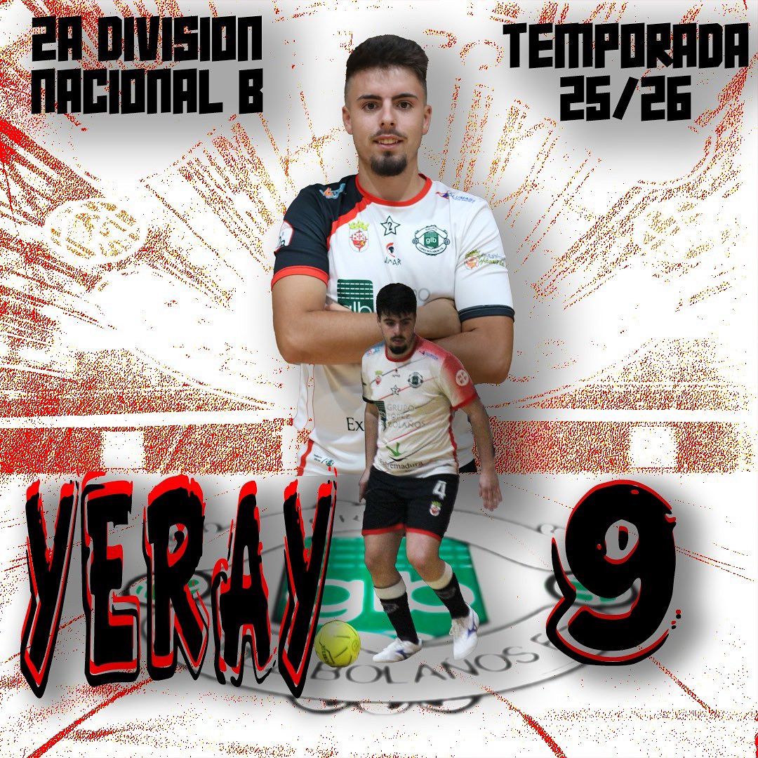 Temporada 25/26
Renovación

9 Yeray

Sin duda uno de los jugadores más técnicos y con más calidad de nuestro fútbol sala. Jugador que, si quiere, puede marcar las diferencias en ataque. Seguiremos disfrutando del genio de Badajoz ⚽️🧞‍♂️

#elsentimientoquenosune 
#123👼🏻2💫🤍🖤❤️