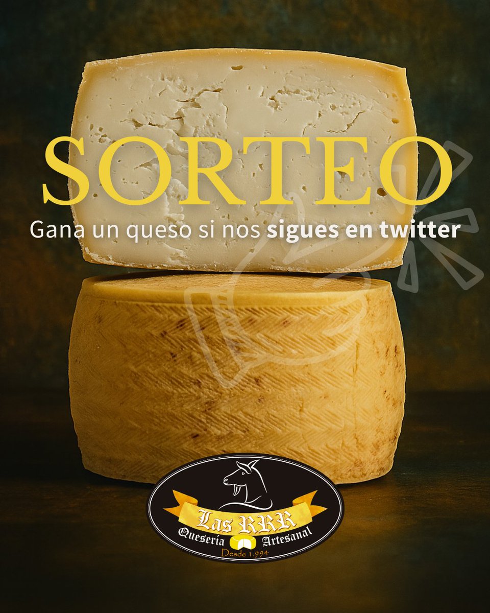 🎉 ¡SORTEO ACTIVO!
¿Quieres ganar uno de los mejores quesos del mundo?
Sigue nuestra cuenta y entrarás en el sorteo de un queso con medalla Super Gold 🧀
📅 Anunciamos al ganador el 3 de septiembre
📍 Solo válido en España
Participa aquí 👉 x.com/Queserialasrrr