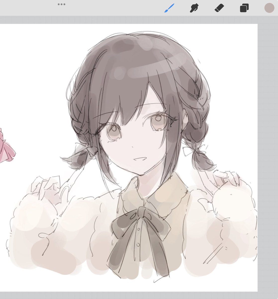phynolCrystal's tweet image. 草稿vs我不想接着画了的成图