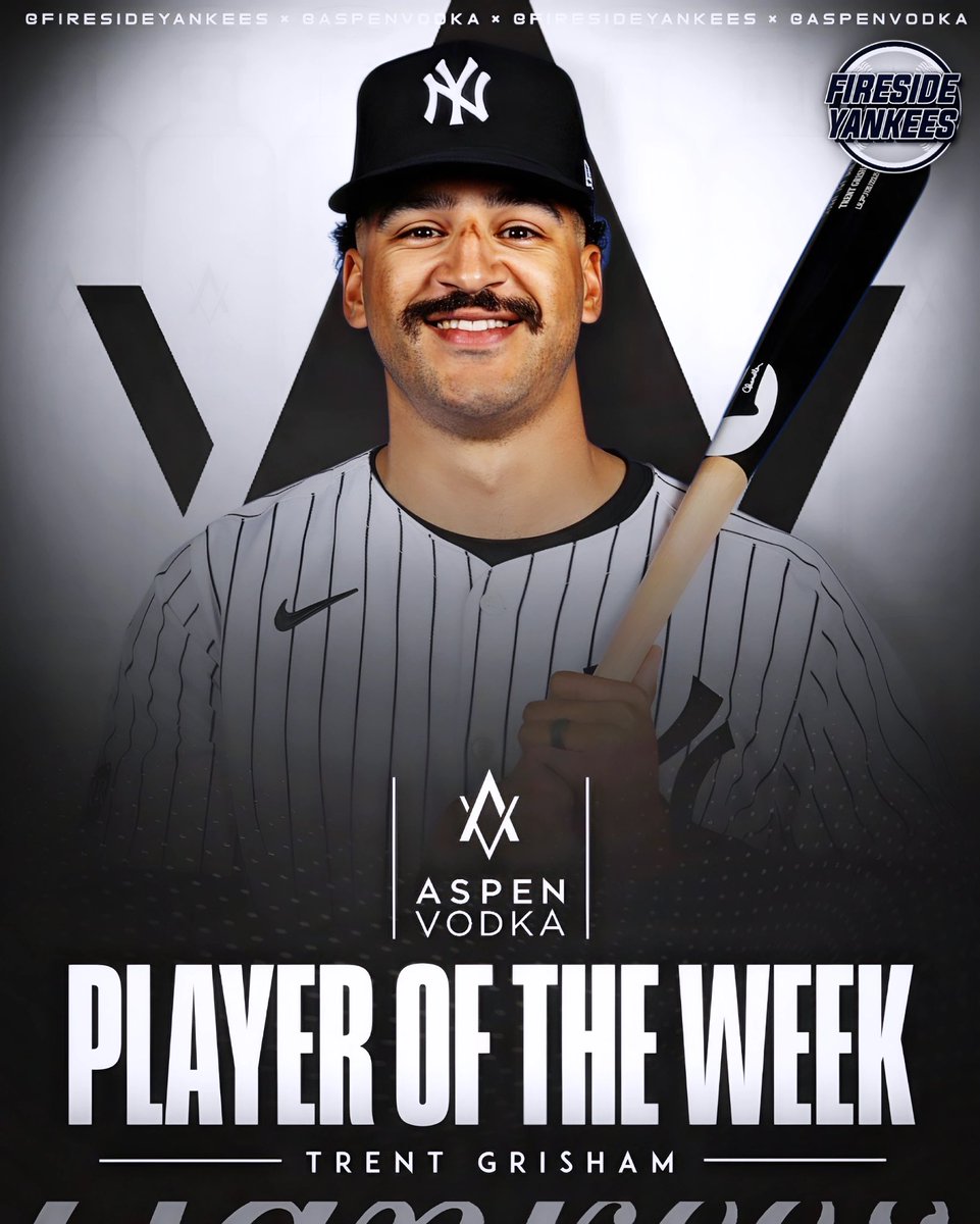 FiresideYankees's tweet image. 🚨BREAKING: THE VOTES ARE IN🗳️
Trent Grisham is this week’s Aspen Vodka Player of the Week🔥
THE BIG SLEEP💤
#Yankees