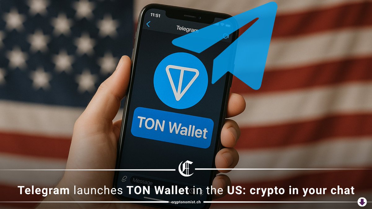TON WALLET GOES LIVE IN THE US 
Telegram launches its self-custodial wallet in the US: sending crypto is now as easy as sending a message.
87M Americans can now tap into DeFi, staking, NFTs, and more — right in their chat.
Convenience or security trade-off?

📖 On