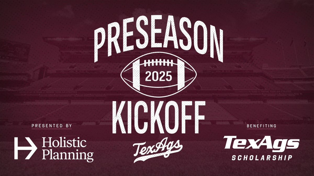 TexAgs's tweet image. Kickoff szn is here 😎
Join Coach Elko, Coach Earley, Coach McMillan and more on July 26 for the 15th annual TexAgs Preseason Kickoff 👍
👉 texags.com/kickoff