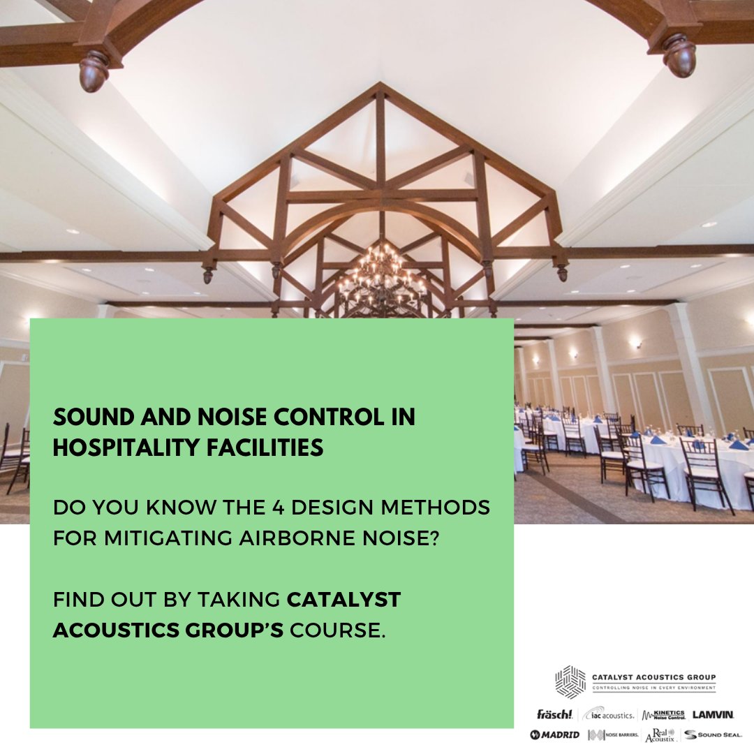Expand your knowledge with our FREE online course.

<a href="/CAG_Acoustics/">Catalyst Acoustics Group</a> : Sound and Noise Control in Hospitality Facilities - aecdai.ly/sound04w