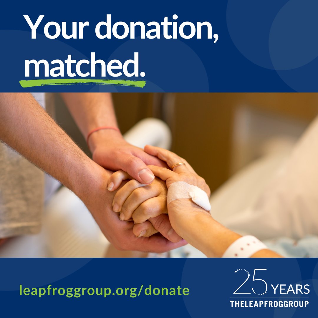 LeapfrogGroup's tweet image. We’re celebrating 25 years of Leapfrog! Support the Judie Burrows Education Institute, which offers transformational education to advance #PatientSafety. Your gift will be MATCHED by donors on Leapfrog’s Board of Directors! Make a difference today: leapfroggroup.org/donate