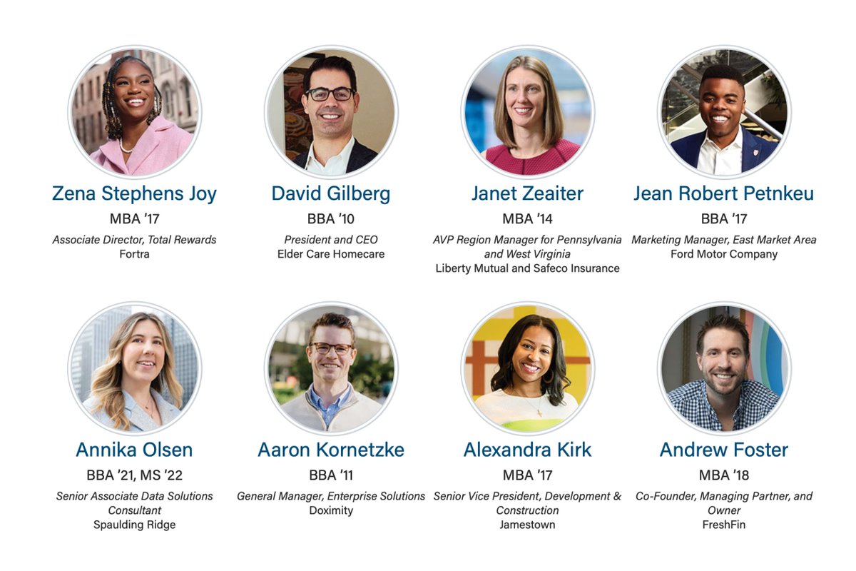 UWMadison's tweet image. All graduates of @UWBusiness in the past 15 years, these #8ToWatch have careers that are off to strong starts — whether it’s leading a human resources team in Louisville or heading a home-care business in New York City.
📈 business.wisc.edu/update-magazin…