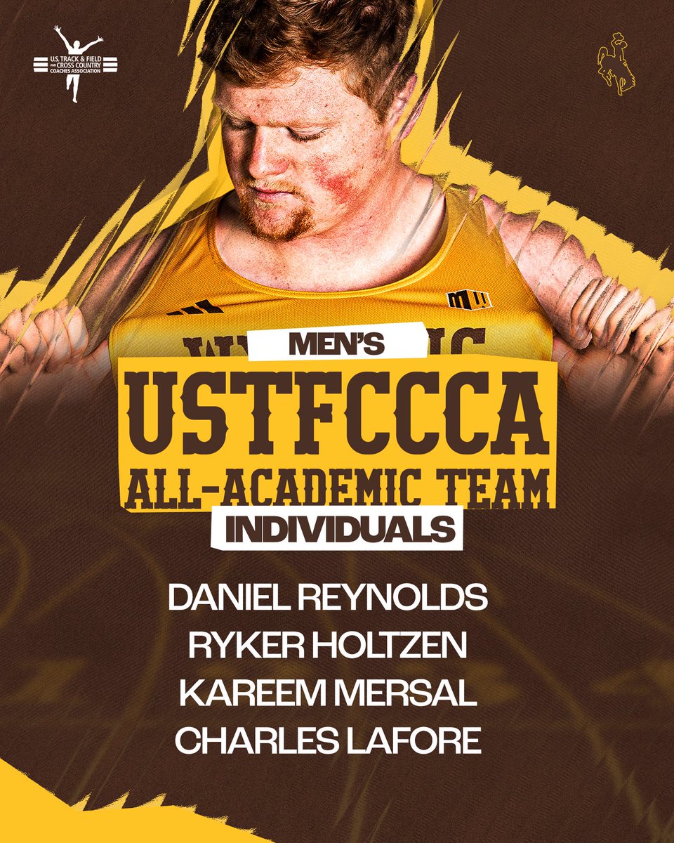 wyo_track's tweet image. Putting work in the Track, Field and Classroom 🤠📕
Congrats to our @USTFCCCA All-Academic men’s and women’s teams and individual honorees!