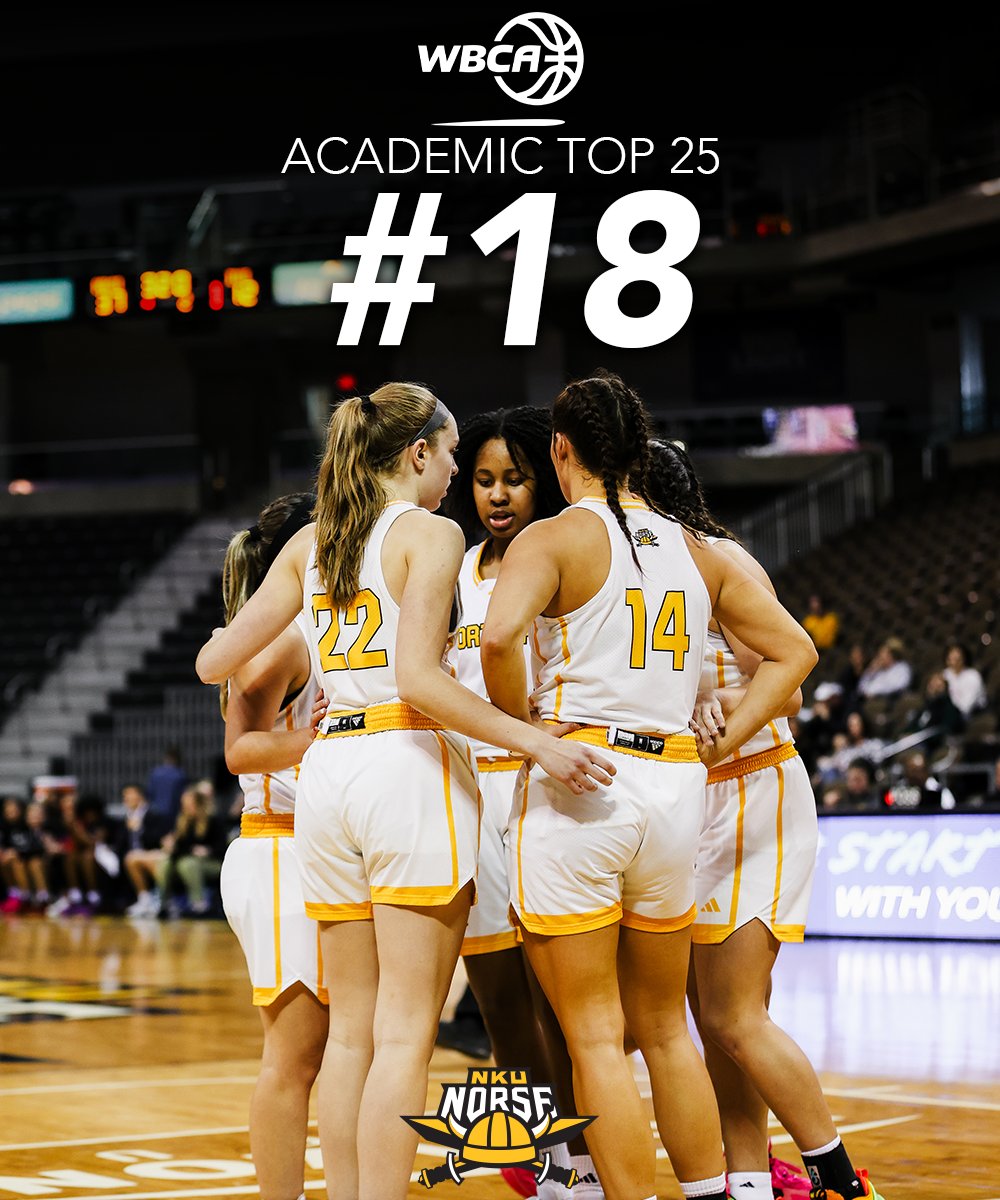 NKU Women's Basketball ๐ (@nkunorsewbb) on Twitter photo Posted a top 25 GPA in all of Division I ๐คฉ
With a team GPA of 3.678, the Norse ranked #18 in the <a href="/WBCA1981/">Womenโs Basketball Coaches Association</a>'s Academic Top 25 ๐ Posted a top 25 GPA in all of Division I ๐คฉ
With a team GPA of 3.678, the Norse ranked #18 in the <a href="/WBCA1981/">Womenโs Basketball Coaches Association</a>'s Academic Top 25 ๐