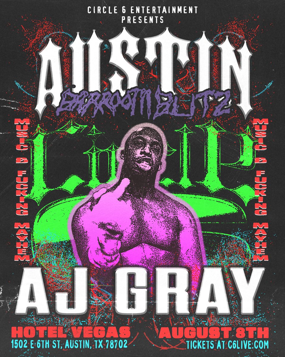 Circle6_co's tweet image. He don’t miss &amp;amp; he don’t play 💪
AJ GRAY brings that smoke to #BallroomBlitz AUGUST 8TH in Austin
Hotel Vegas will never be the same
🎟️ Tap in at C6Live.com
#Circle6 #AJGray