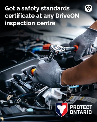 The new DriveON program has officially replaced the old paper-based motor vehicle inspection station program.

Need a safety standards certificate? 

Visit a DriveON facility and your certificate will be emailed to you after your inspection.

driveonportal.com/ONPublicWeb/en…