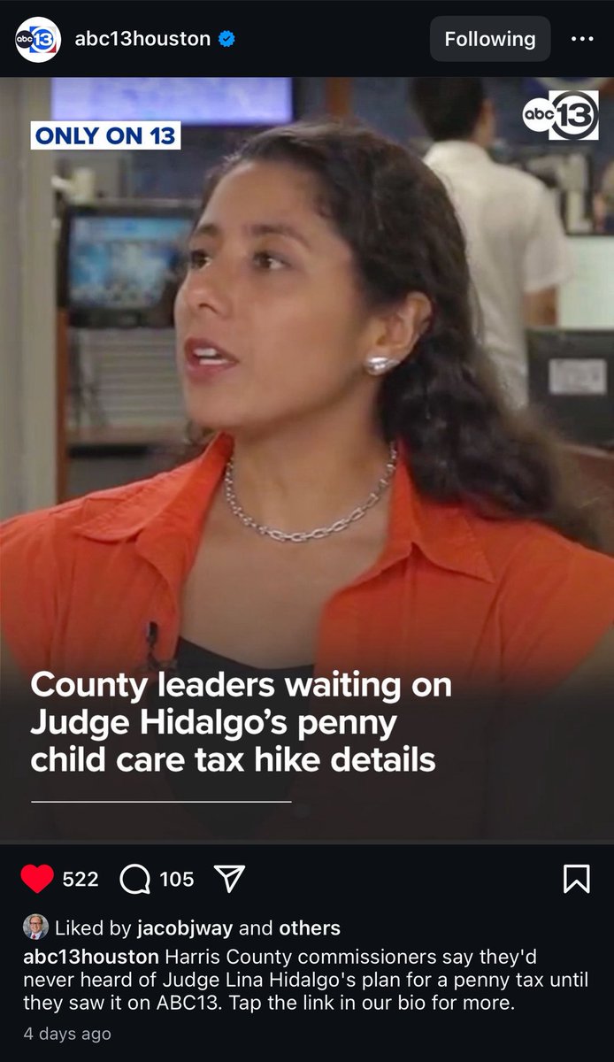slocumfortexas's tweet image. Why did @LinaHidalgoTX go to @abc13houston to announce her new TAX instead of discussing it with the Commissioners at Harris County Commissioner’s Court first???
🧐 🤔
Many people are asking:
Has she completely “lost it” ?
Does she believe this is acceptable behavior?
