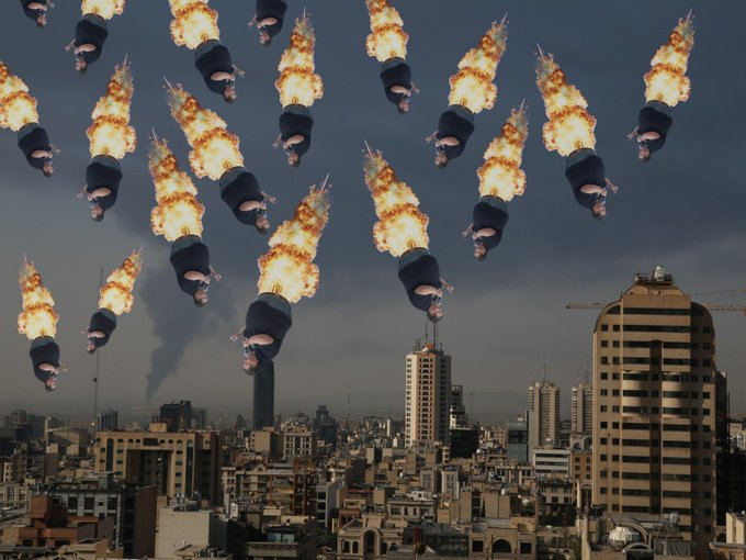 BenShapiro_IL's tweet image. Breaking : Reports of Randy Fine-berg missiles over Tehran's airspace.