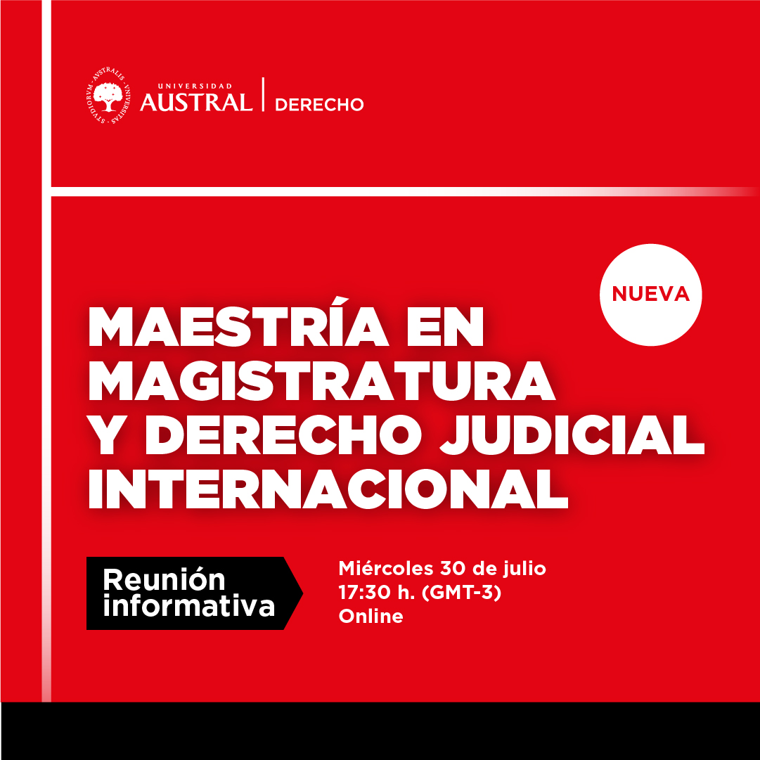 AustralDerecho's tweet image. 📣 ¡En agenda! Sumate a una nueva Reunión Informativa de la Maestría en Magistratura y Derecho Judicial Internacional 🌐
📅 30 de julio │ 🕑17.30h │💻 online
🔗 Registrate
👉 cuf4.short.gy/qiUSKP
¡Te esperamos!
#AustralDerecho #DerechoJudicial #PoderJudicial #Juristas