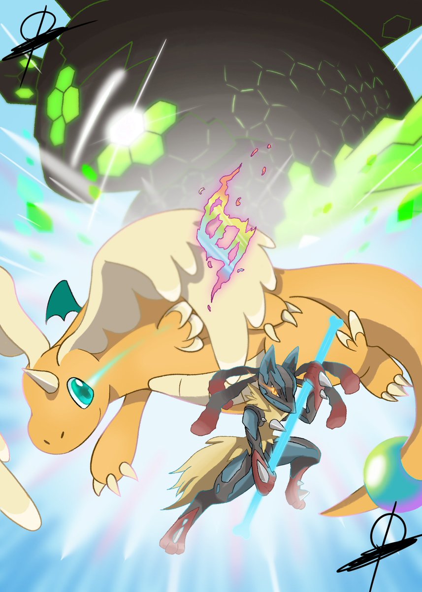 DandroIRL's tweet image. #PokemonPresents featured a new mega! :D finally, the Dragonitenite is real, lmao. Made this art to celebrate! Can't wait to play #PokemonLegendsZA