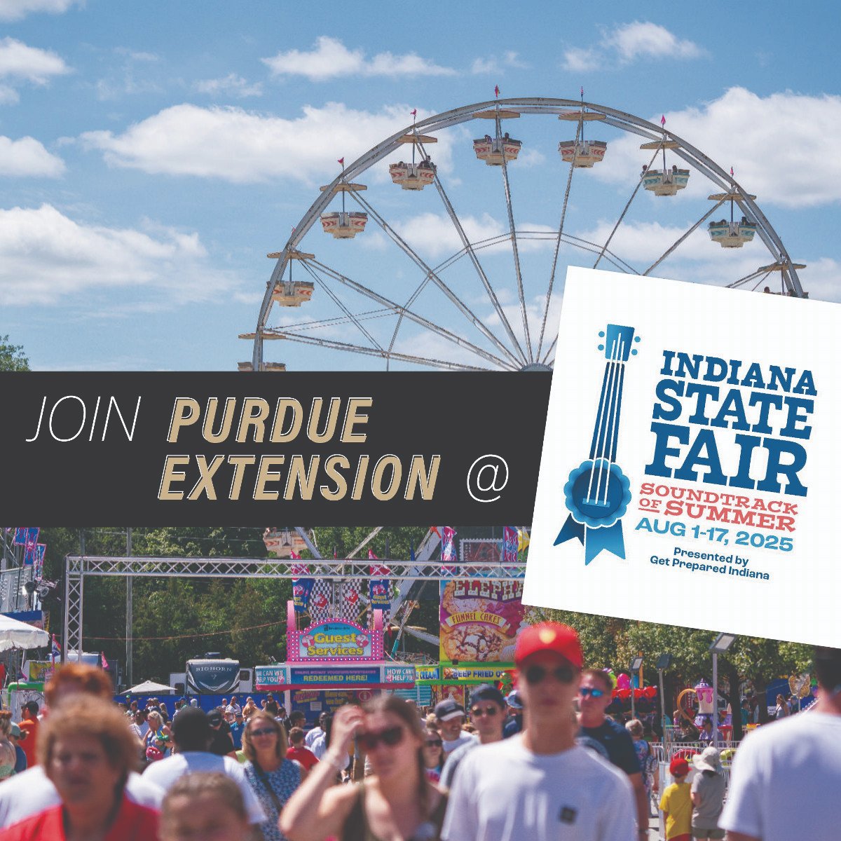 PurdueExtension's tweet image. The #IndianaStateFair is almost here and #PurdueExtension will be part of the fun from August 1 through 17. From @Indiana4h projects to hands-on activities in agriculture, health and more, we’re proud to be part of the Soundtrack of Summer. extension.purdue.edu/indiana-state-…