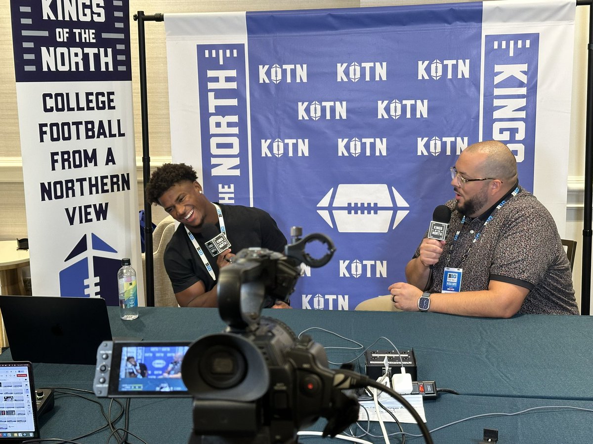KOTNCFB's tweet image. Ohio State safety and KOTN Preseason Defensive Player of the Year Caleb Downs with @BillLandis25 #buckeyes #ohiostate