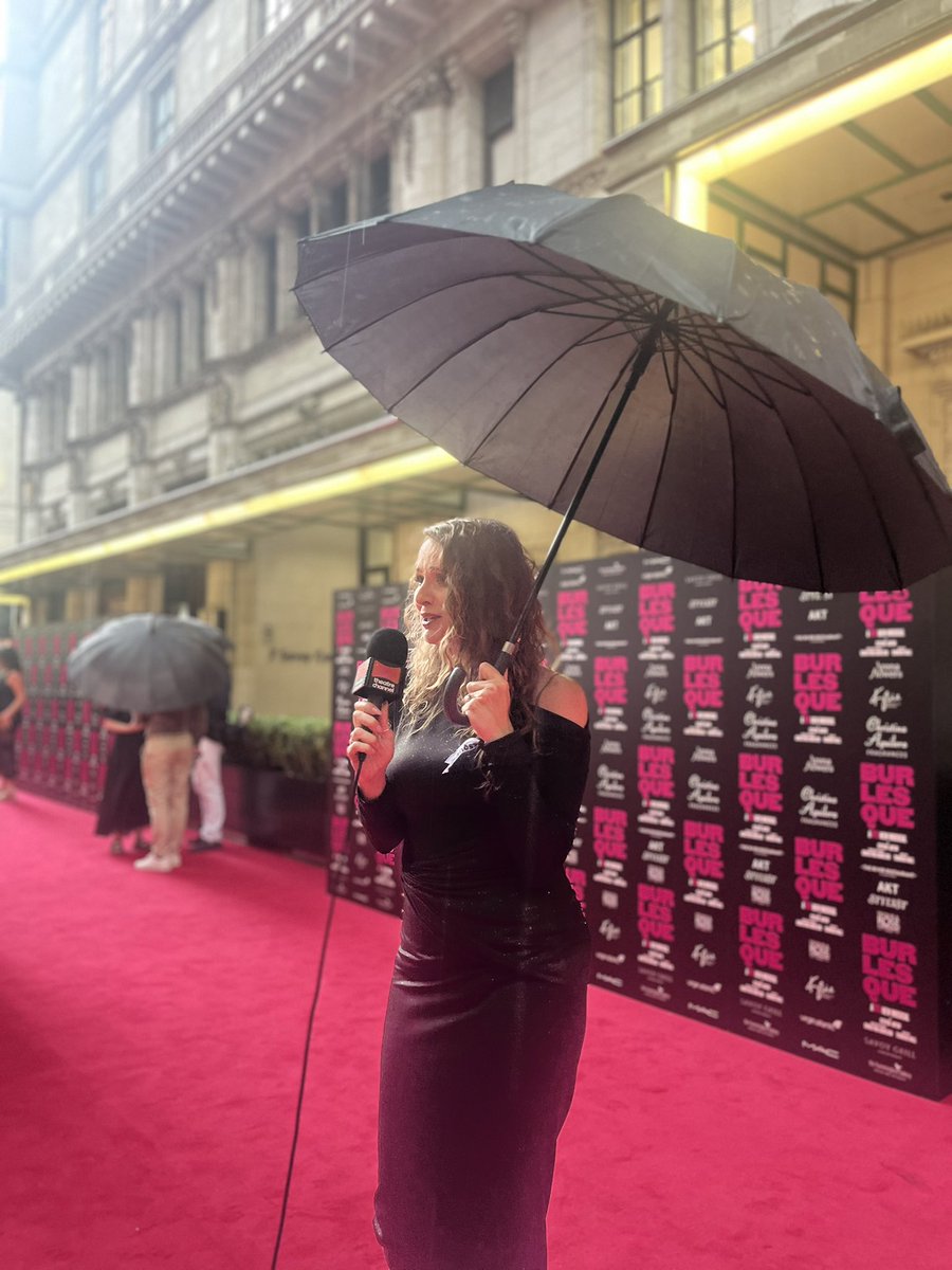 theatrechannel's tweet image. We’re covering opening night @BurlesqueStage come rain or shine