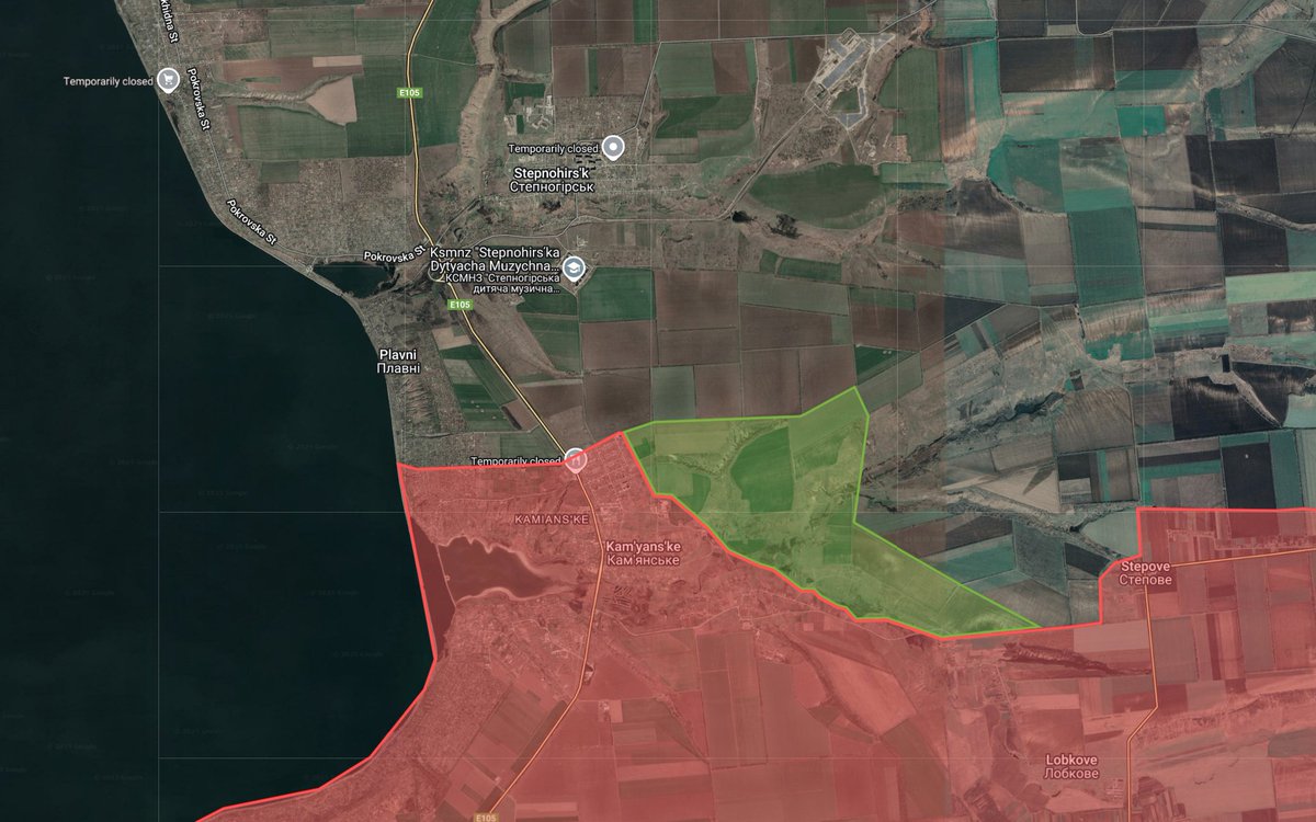 Kalibrated_Maps's tweet image. Russian forces have advances north of Kamyanske in the Zaporozhye region.