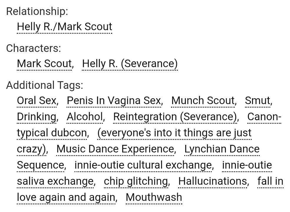 SevFicUpdates's tweet image. 🔞 maximized rhythms by aphyllon posted - (1/1) - 7.7k
E, Post 2x10, Helly R./Mark Scout
archiveofourown.org/works/67976086