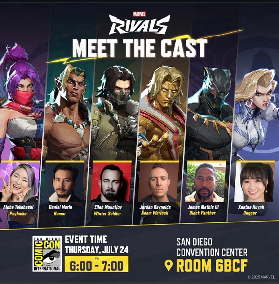EliahMountjoy's tweet image. See you soon San Diego! Can’t wait ❤️🔥🦾❤️🔥
#SanDiegoComicCon #SDCC2025 #MarvelRivals #Marvel #SDC #WinterSoldier #Bucky #BlackPanther #AdamWarlock #CloakAndDagger #Namor #psylocke