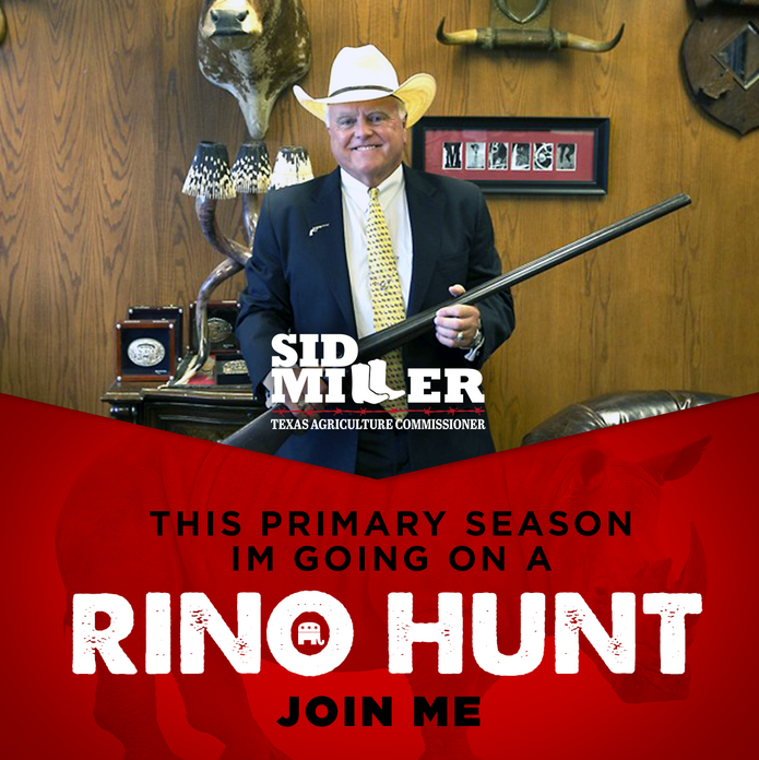 MillerForTexas's tweet image. The RINOs are running!
Time to tag 'em and bag 'em!
sidmiller.revv.co/rino_hunters