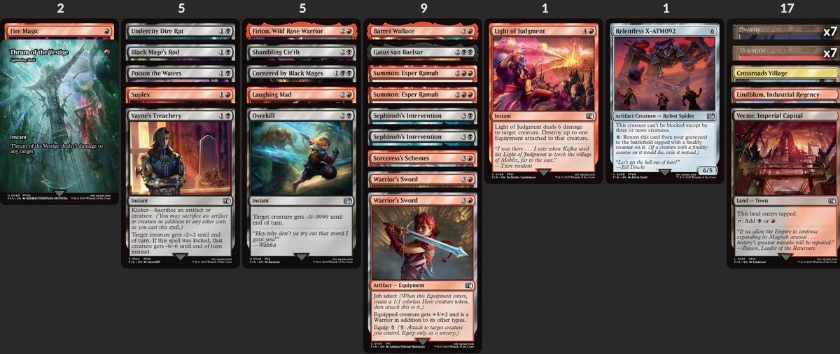 Chord_O_Calls's tweet image. New thing at the end of limited formats: 17lands is giving out awards to trophy decks that accomplished interesting feats or were weird statistical anomalies. 

One of my decks made list but more interesting to me, this deck here that played 132 turns throughout it's games!